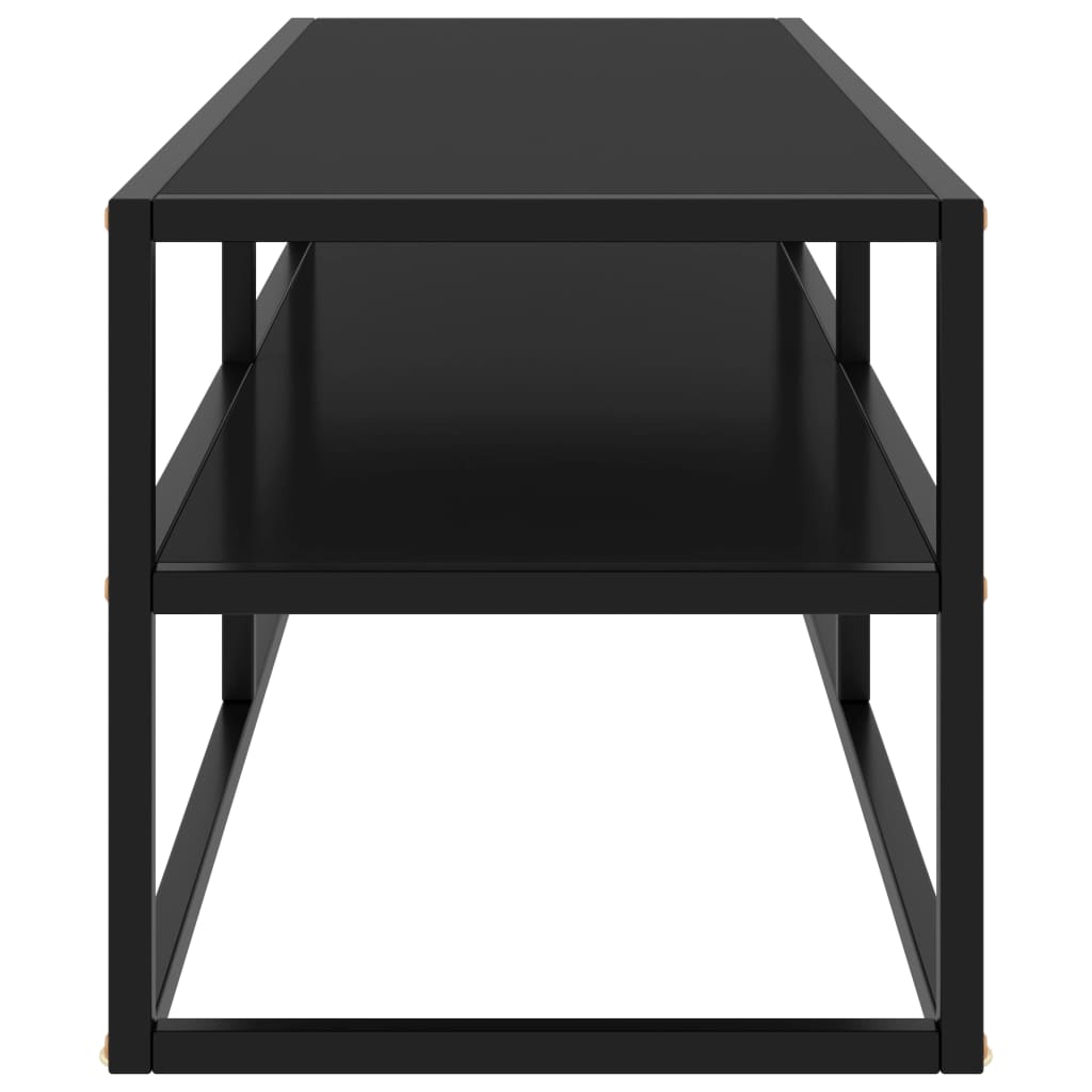 vidaXL TV galdiņš, melns, 120x40x40 cm, stikls