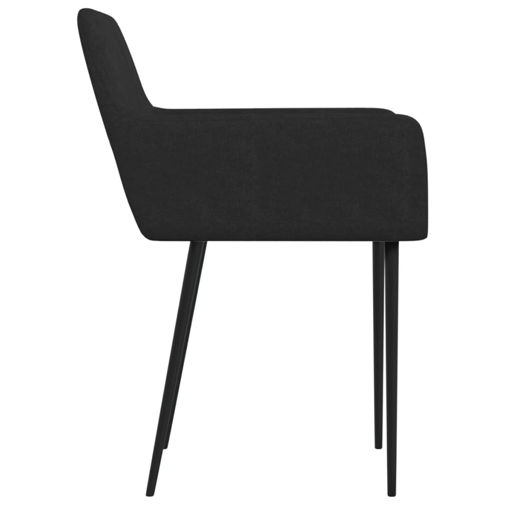 vidaXL virtuves krēsli, 2 gab., melns audums