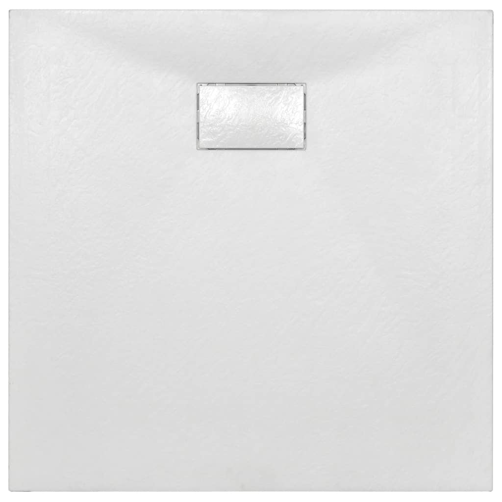vidaXL dušas pamatne, 80x80 cm, SMC, balta