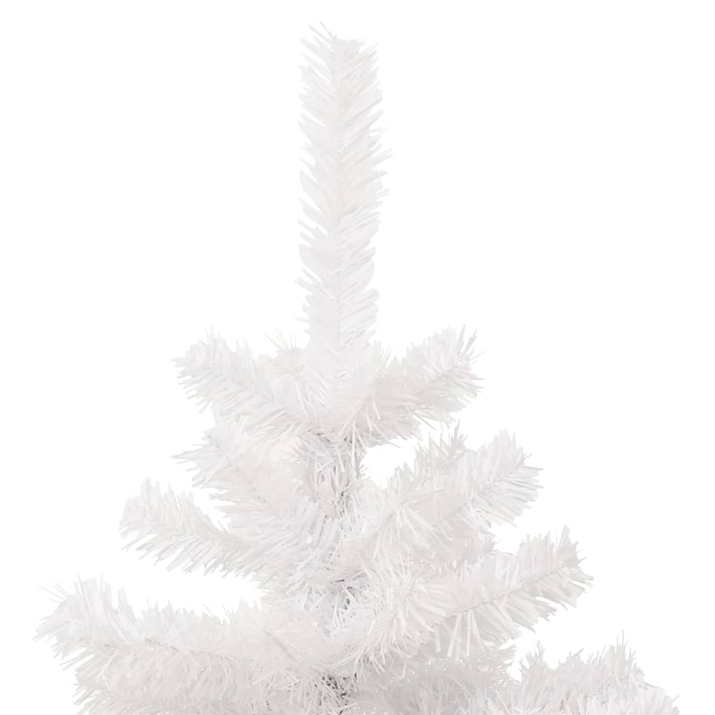 vidaXL mākslīgā Ziemassvētku egle podā, spirālveida, balta, 120 cm