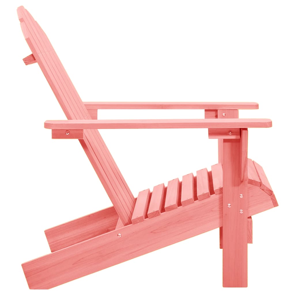 vidaXL dārza krēsls, egles masīvkoks, rozā