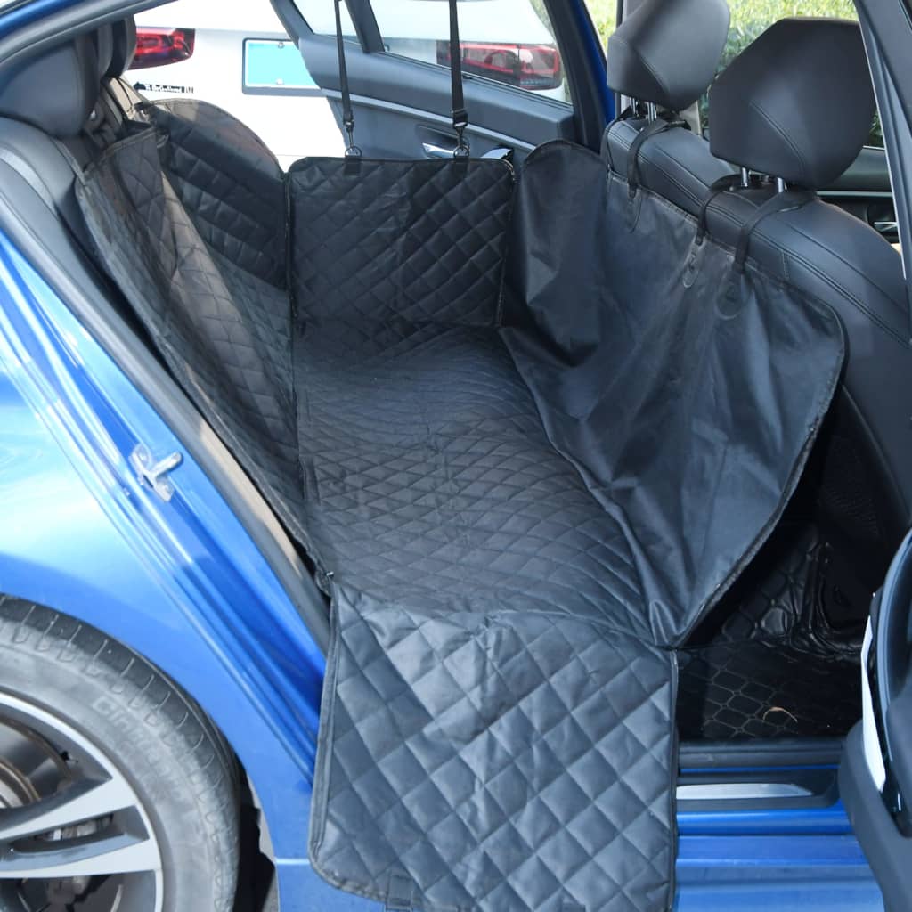 vidaXL automašīnas sēdekļa pārsegs suņiem, melns, 137x46x50 cm