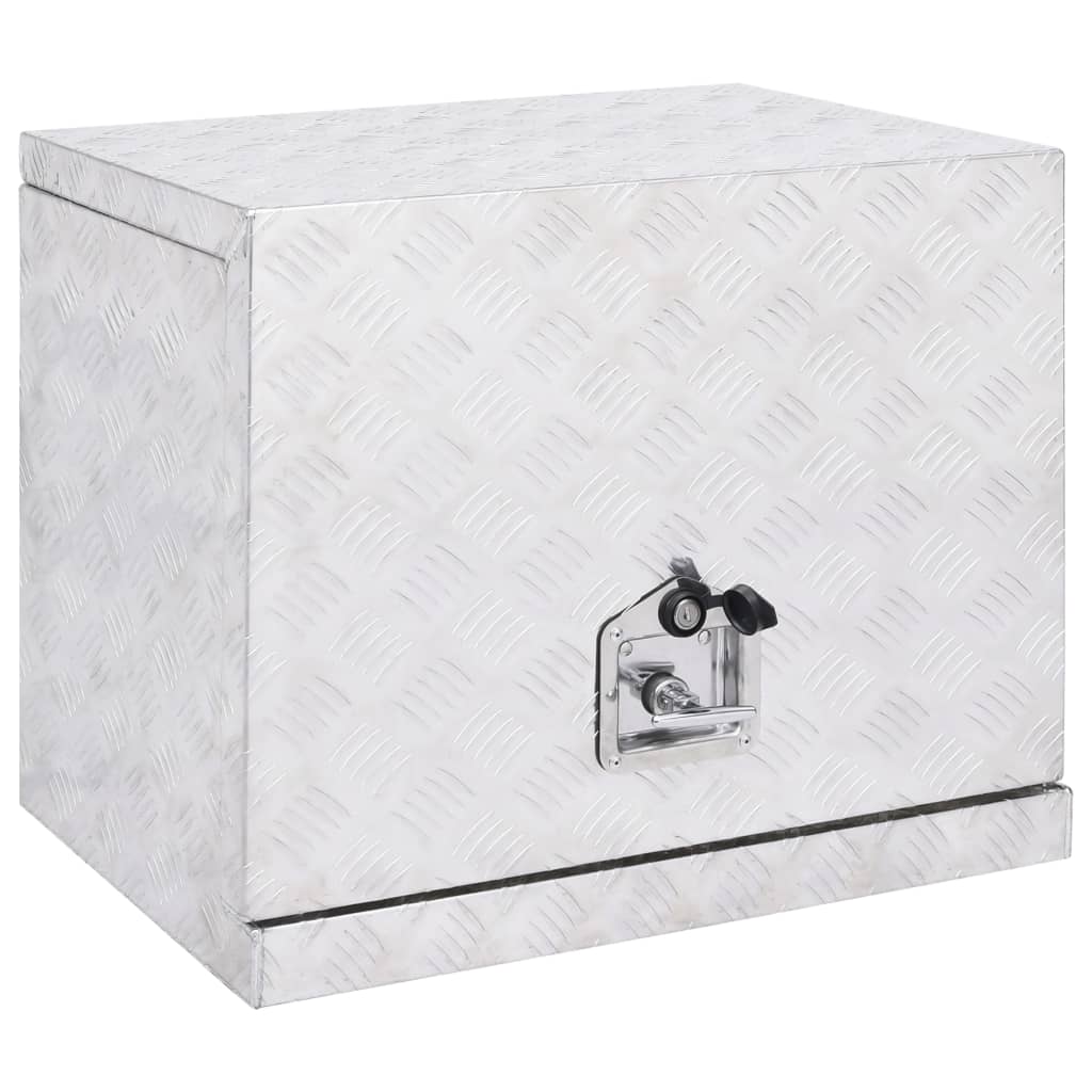 vidaXL kaste, 62x40x50 cm, alumīnijs, sudraba krāsā