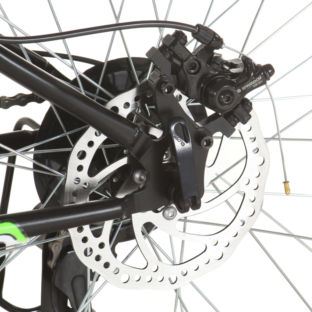 vidaXL kalnu velosipēds, 21 ātrums, 26'', 36 cm, melns
