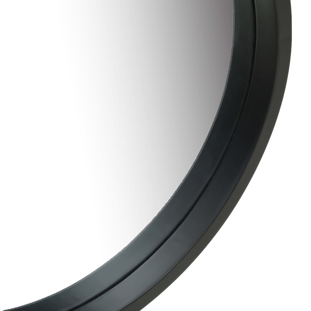 vidaXL sienas spogulis ar siksnu, 60 cm, melns