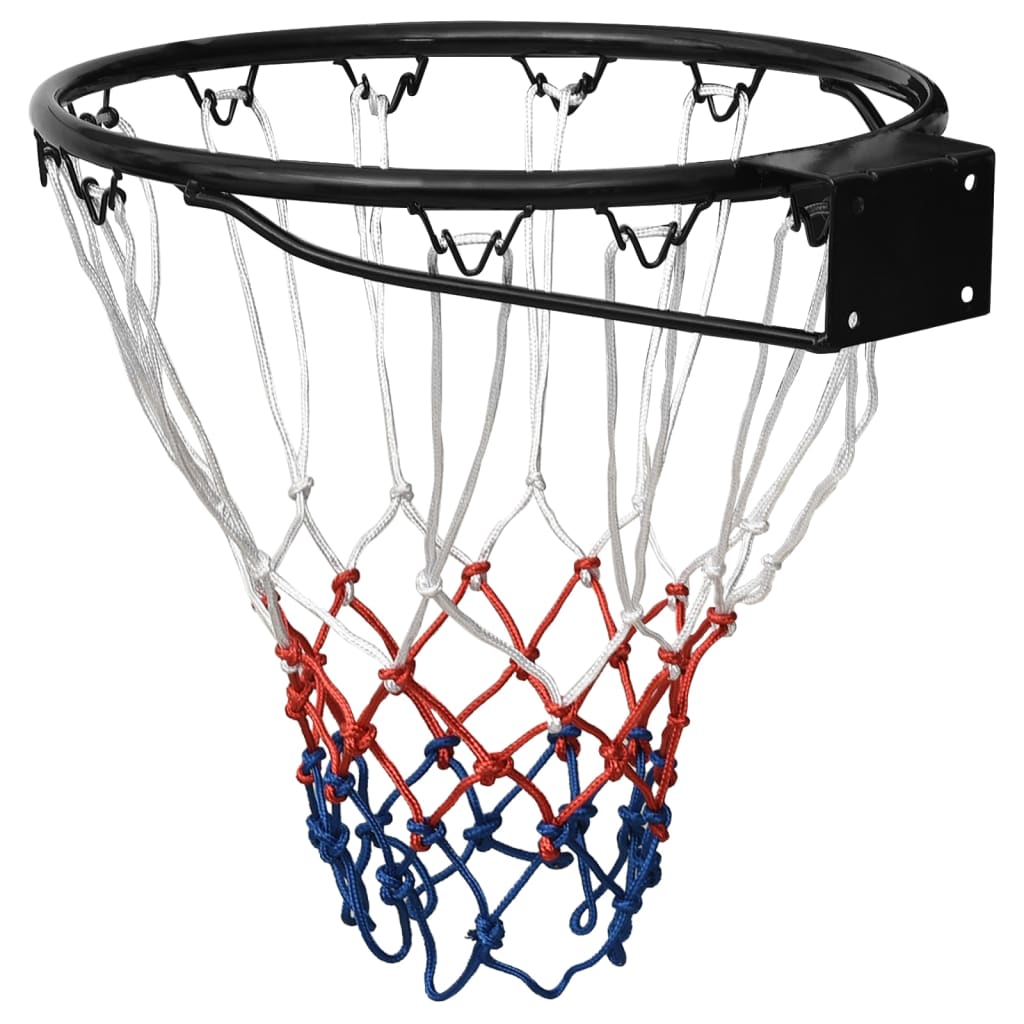 vidaXL basketbola grozs, melns, 39 cm, tērauds
