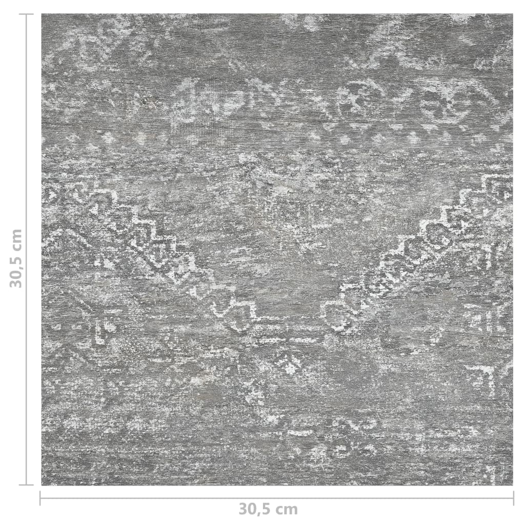 vidaXL grīdas flīzes, 20 gab., pašlīmējošas, 1,86 m², PVC, pelēkas