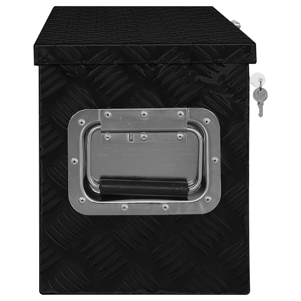 vidaXL alumīnija kaste, 80x30x35 cm, melna