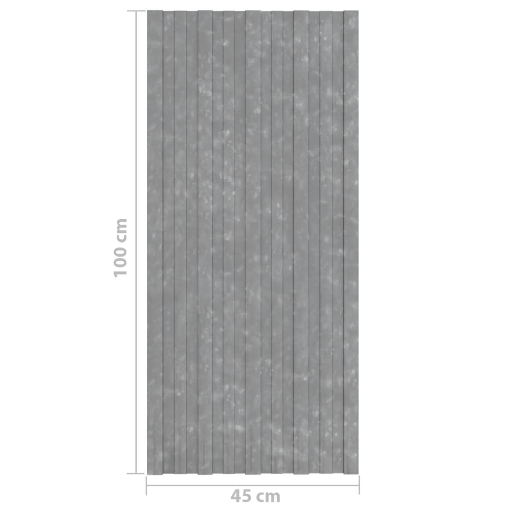 vidaXL jumta paneļi, 12 gb., cinkots tērauds, sudraba krāsa, 100x45 cm