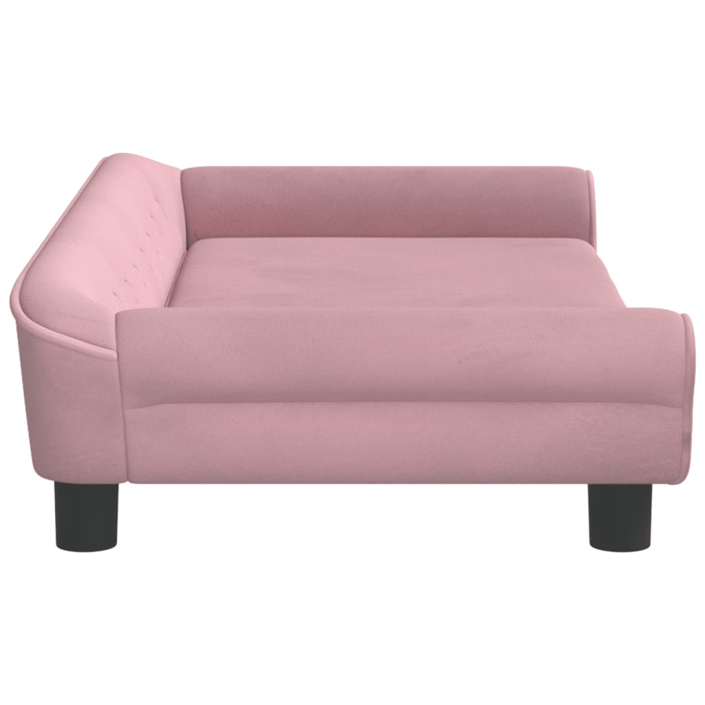 vidaXL gulta suņiem, rozā, 100x50x21 cm, samts