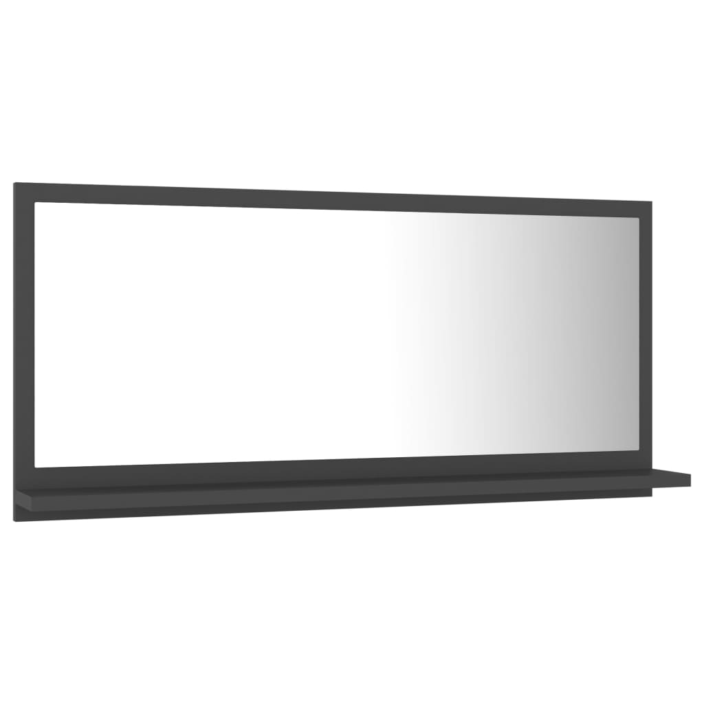 vidaXL vannasistabas spogulis, pelēks, 80x10,5x37 cm