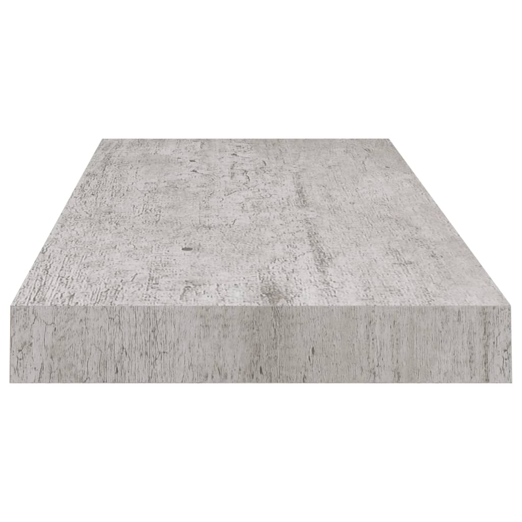 vidaXL sienas plaukts, betona pelēks, 60x23,5x3,8 cm, MDF