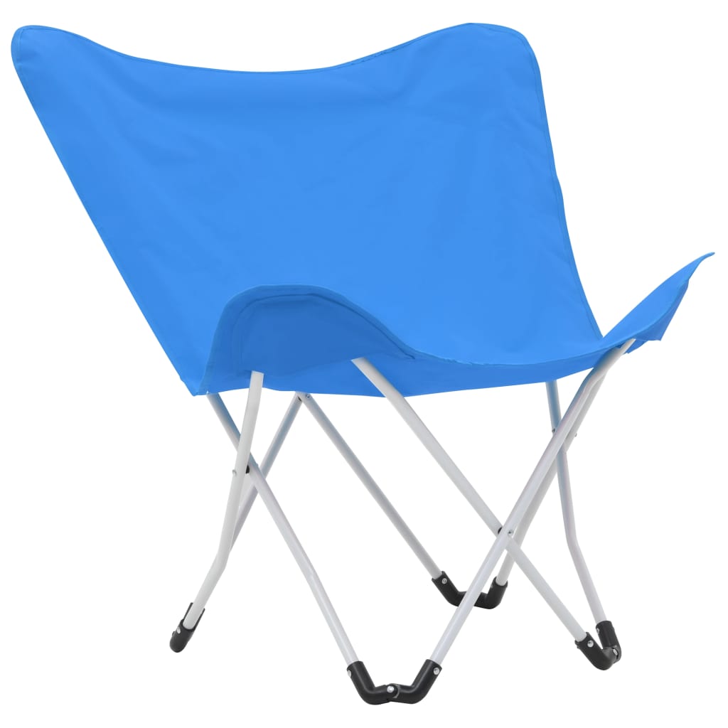 vidaXL kempinga krēsli, 2 gab., saliekami, zili