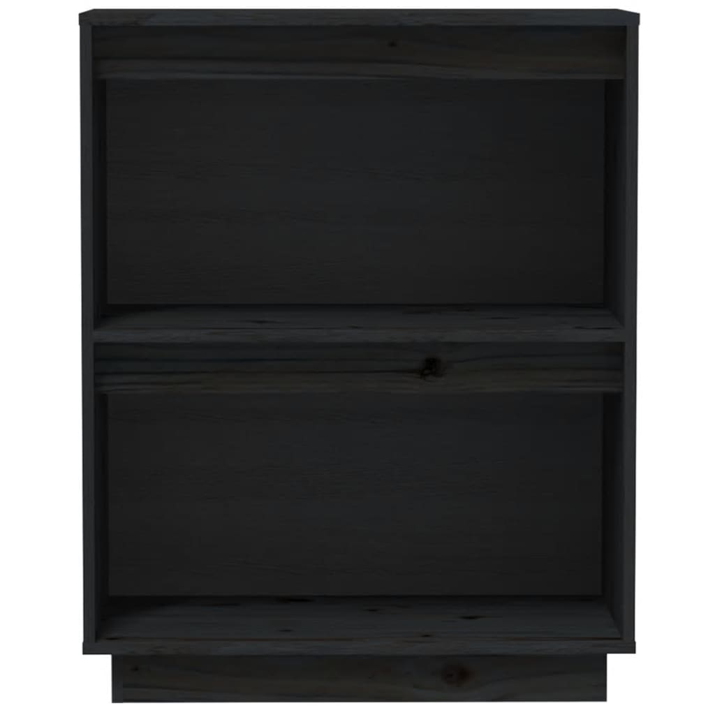vidaXL konsoles skapītis, melns, 60x34x75 cm, priedes masīvkoks
