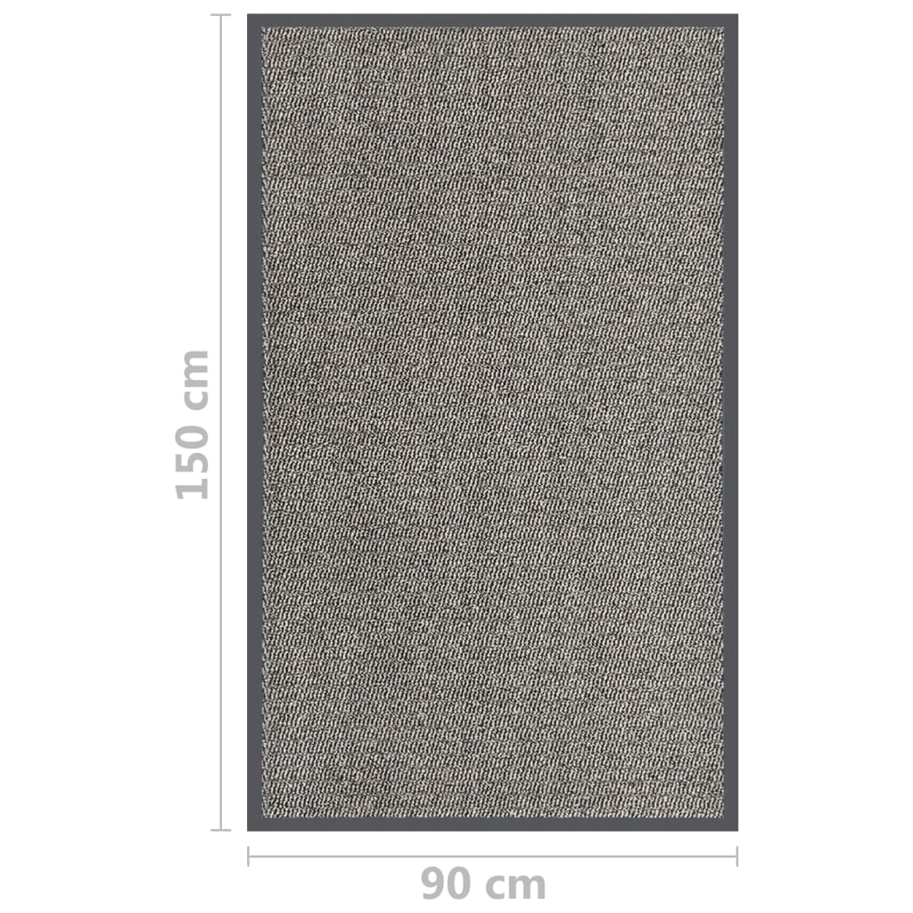 vidaXL durvju paklājs, 90x150 cm, gaiši brūns