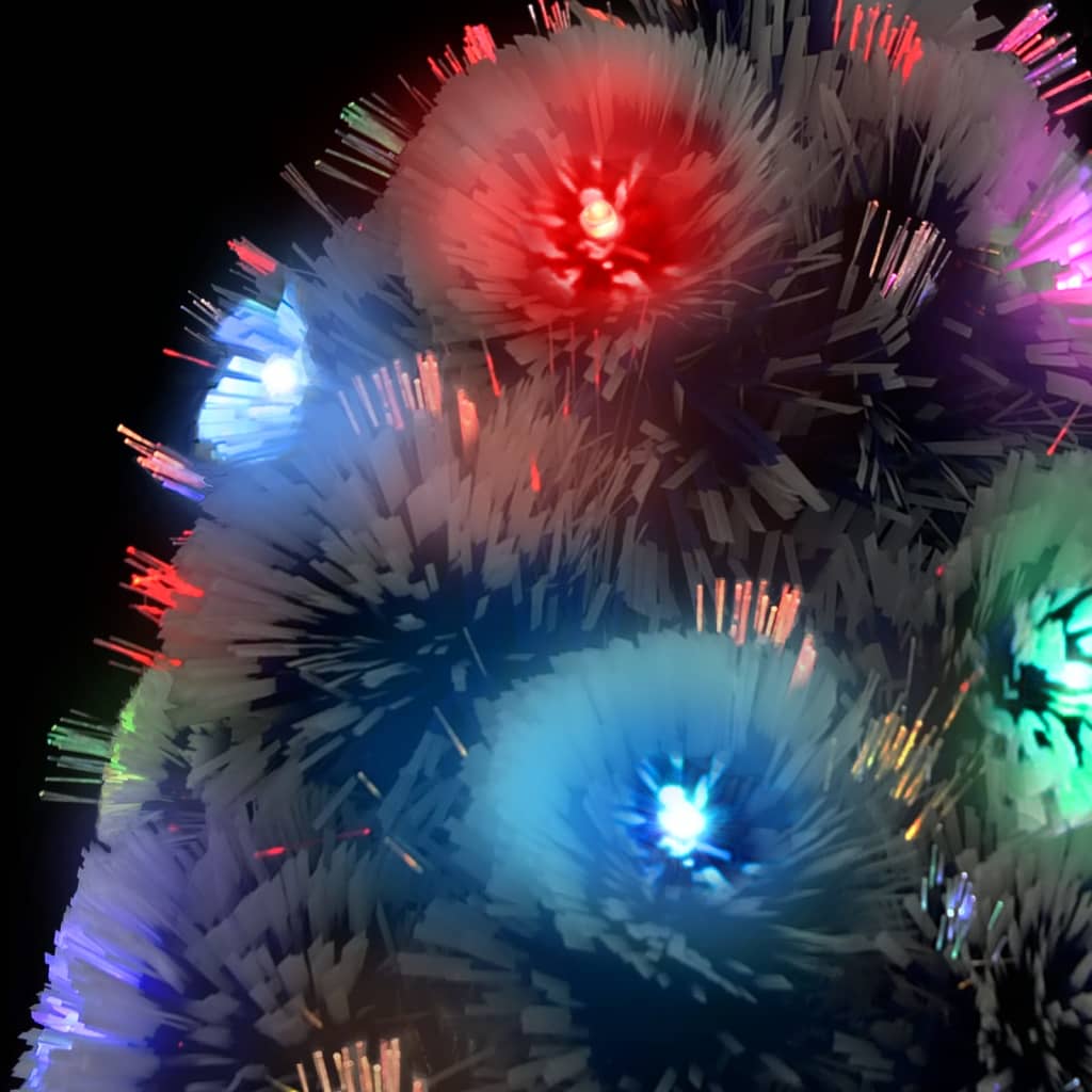 vidaXL izgaismota Ziemassvētku egle, 240 cm, optiskā šķiedra