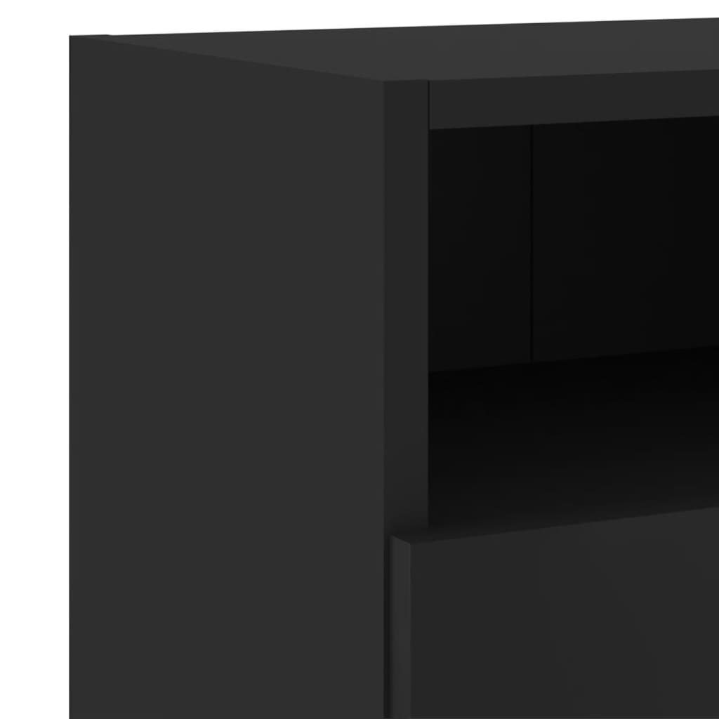 vidaXL TV sienas skapītis, melns, 60x30x30 cm, inženierijas koks