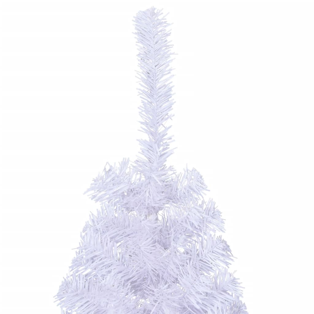 vidaXL mākslīgā Ziemassvētku egle ar statīvu, balta, 120 cm, PVC