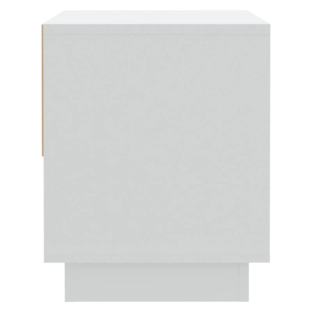 vidaXL naktsskapītis, 45x34x44 cm, balts, skaidu plāksne