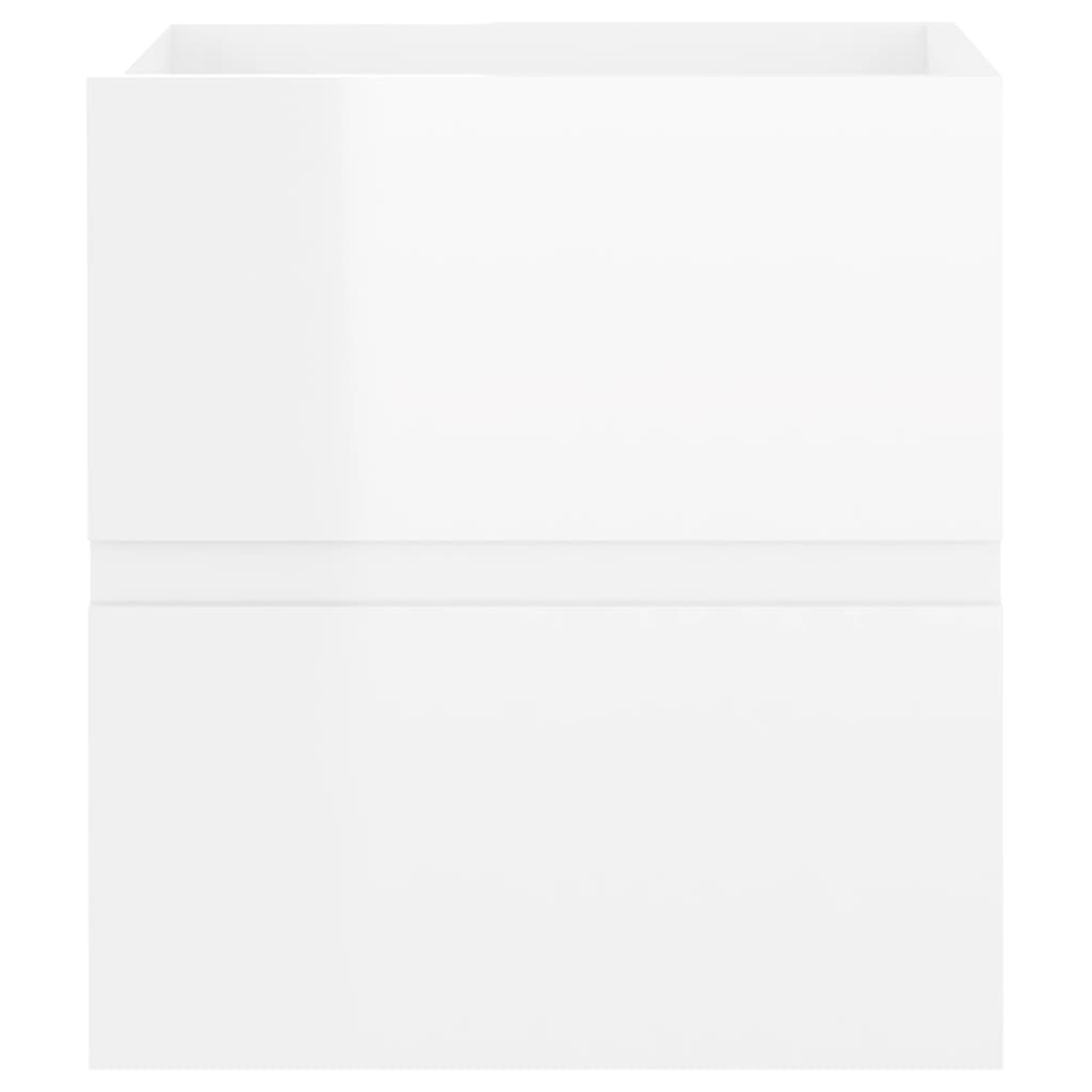 vidaXL izlietnes skapītis, spīdīgi balts, 41x38,5x45 cm, skaidu plātne