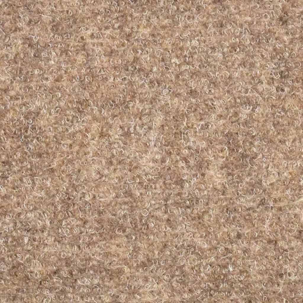 vidaXL kāpņu paklāji, 5 gab., pašlīmējoši, 56x17x3 cm, krēmkrāsas