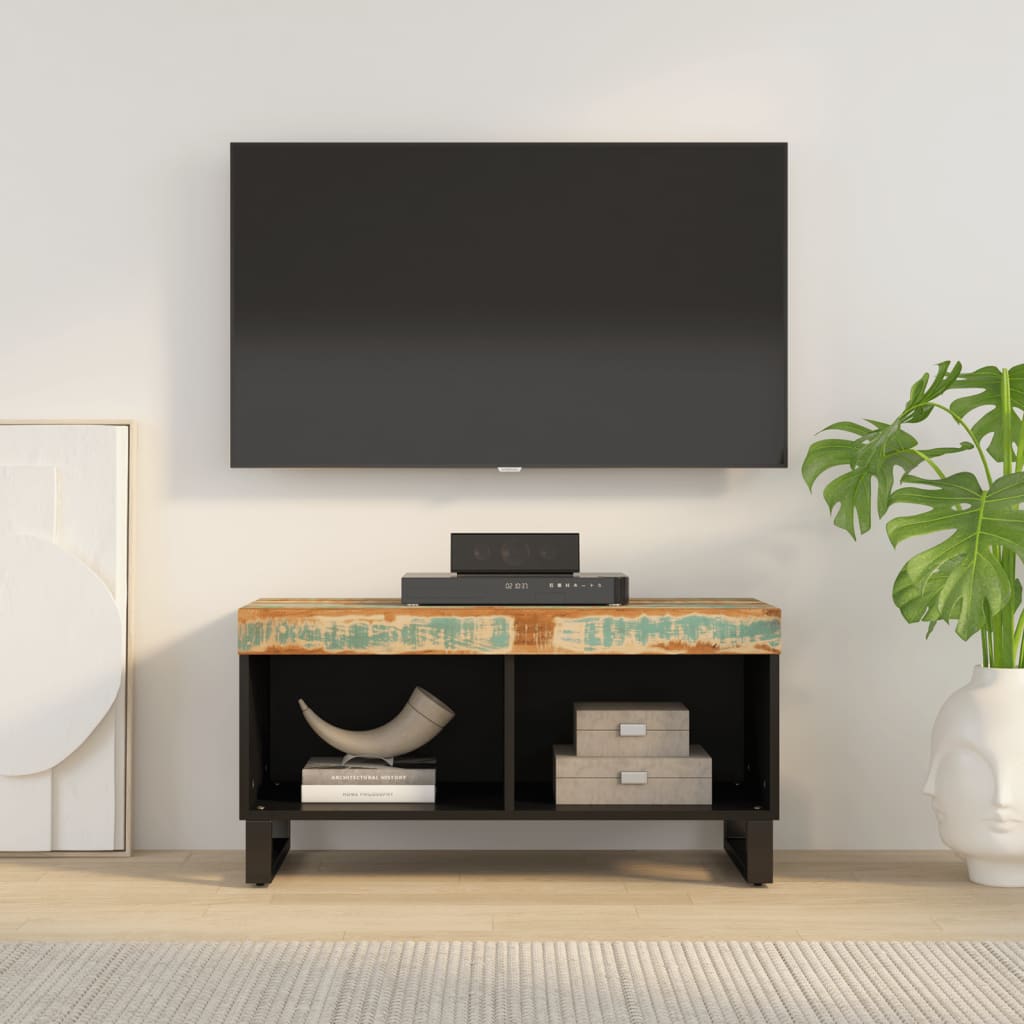 vidaXL TV skapītis, 85x33x43,5 cm, pārstrādāts masīvkoks