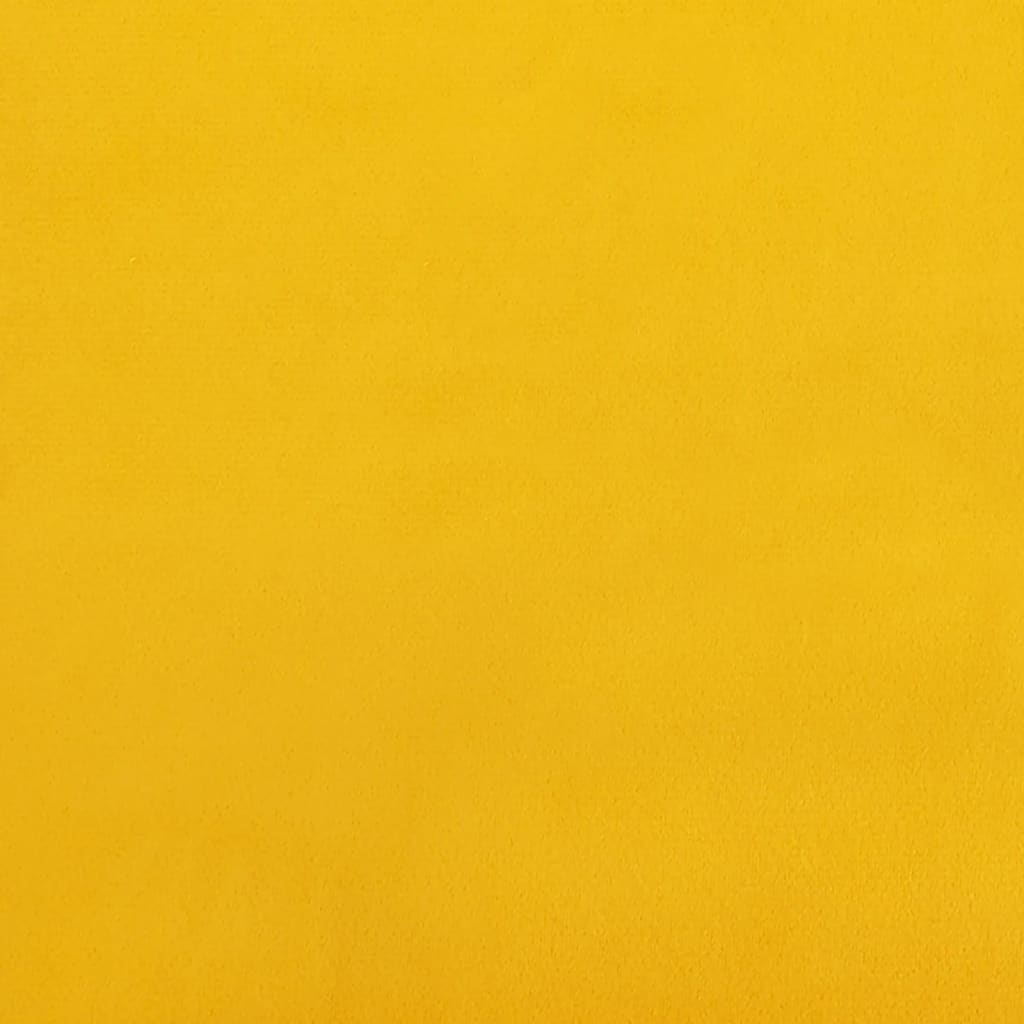 vidaXL sols, dzeltena, 100x35x41 cm, samts