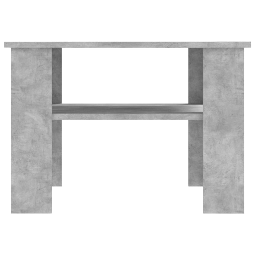 vidaXL kafijas galdiņš, 60x60x42 cm, betona pelēks, skaidu plāksne