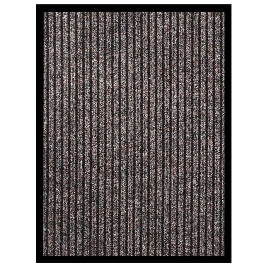 vidaXL durvju paklājs, svītrains, bēšs, 40x60 cm
