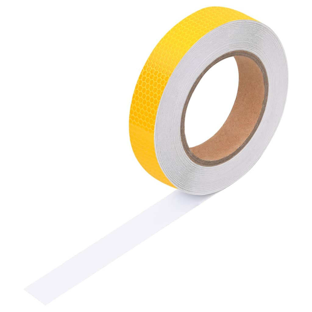 vidaXL atstarojoša līmlente, dzeltena, 2,5 cmx20 m, PVC