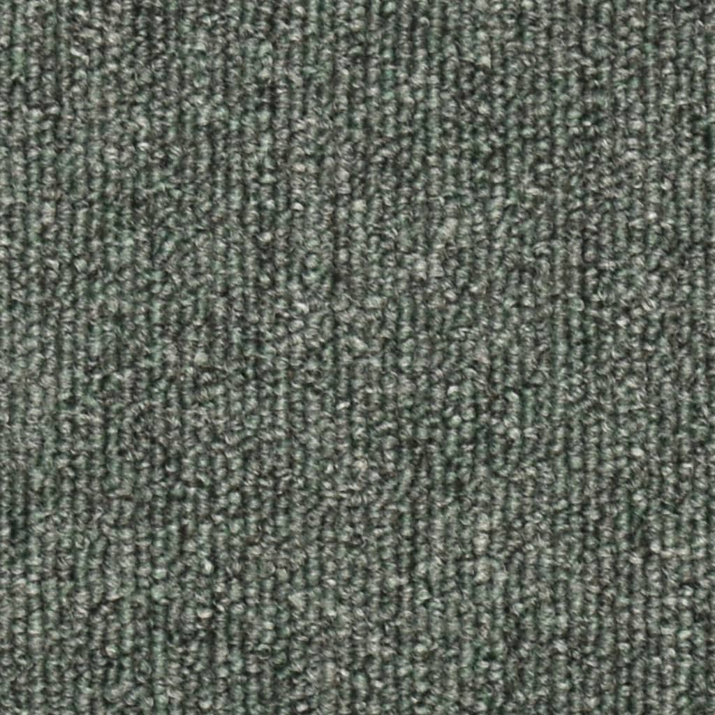 vidaXL kāpņu paklāji, 15 gab., 56x17x3 cm, tumši zaļi