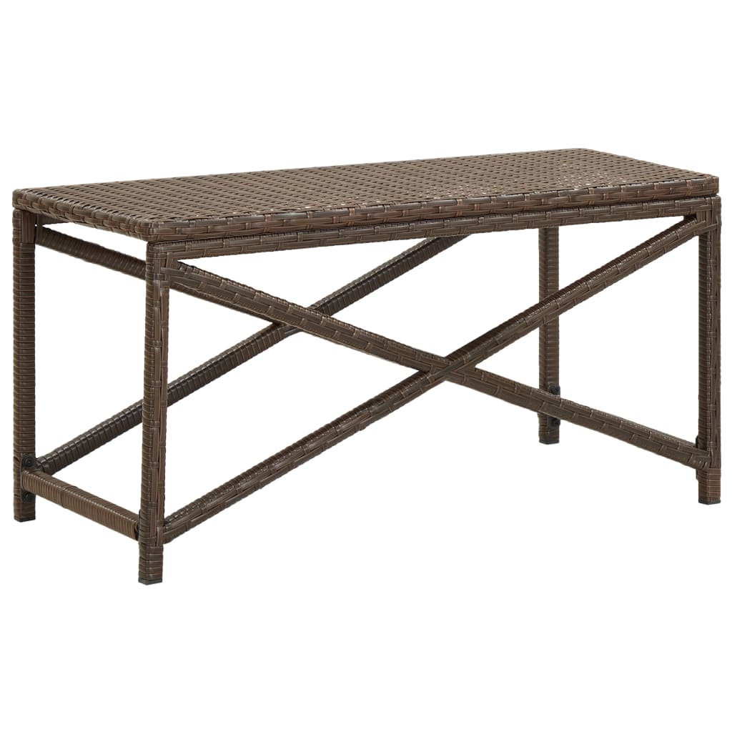vidaXL dārza sols, 80 cm, brūna PE rotangpalma