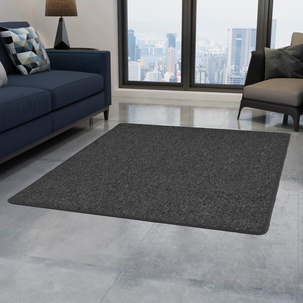 vidaXL paklājs, 120x180 cm, plūksnains, antracītpelēks