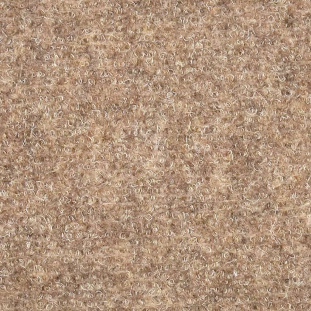 vidaXL kāpņu paklāji, 15 gab., pašlīmējoši, 65x21x4 cm, krēmkrāsa