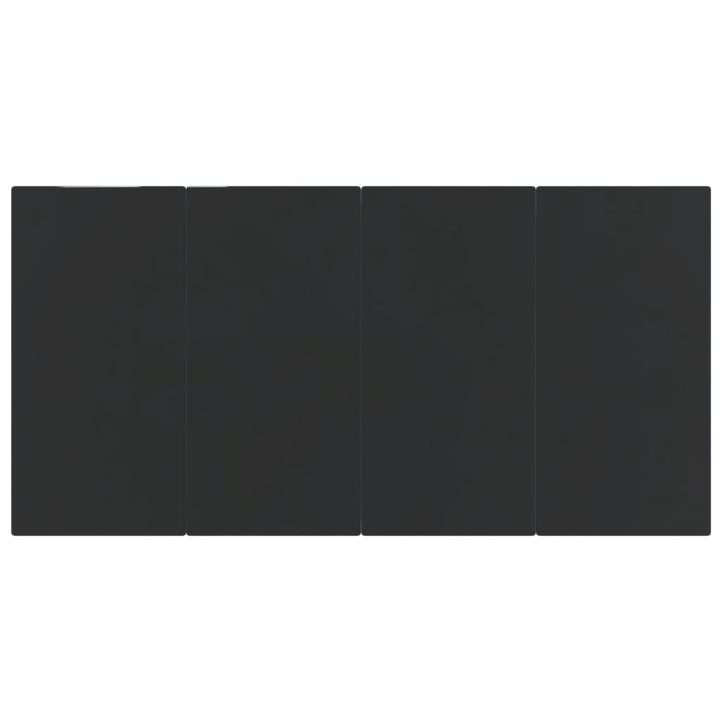 vidaXL 7-daļīgs dārza mēbeļu komplekts ar matračiem, melns