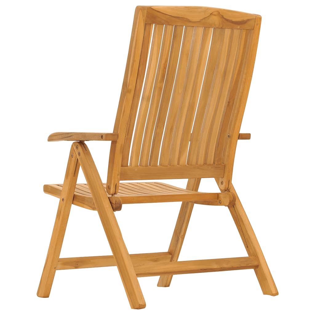 vidaXL dārza krēsli, atgāžami, 2 gab., masīvs tīkkoks