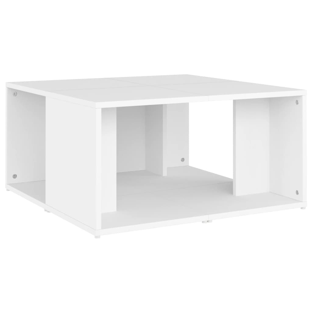 vidaXL kafijas galdiņi, 4 gab., 33x33x33 cm, balti, skaidu plāksne