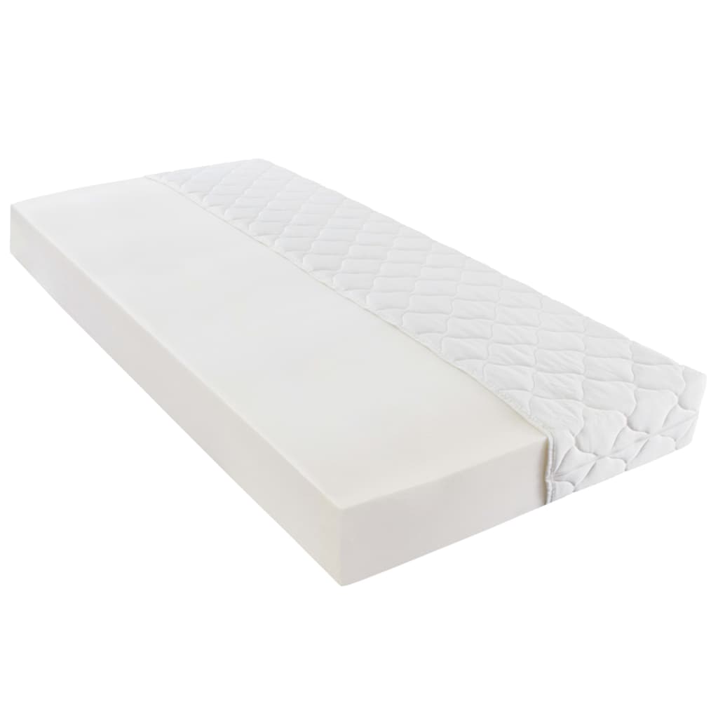 vidaXL gulta ar matraci, melna, 180x200 cm, mākslīgā āda