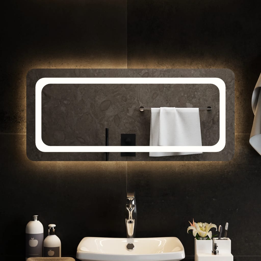 vidaXL vannasistabas spogulis ar LED, 90x40 cm