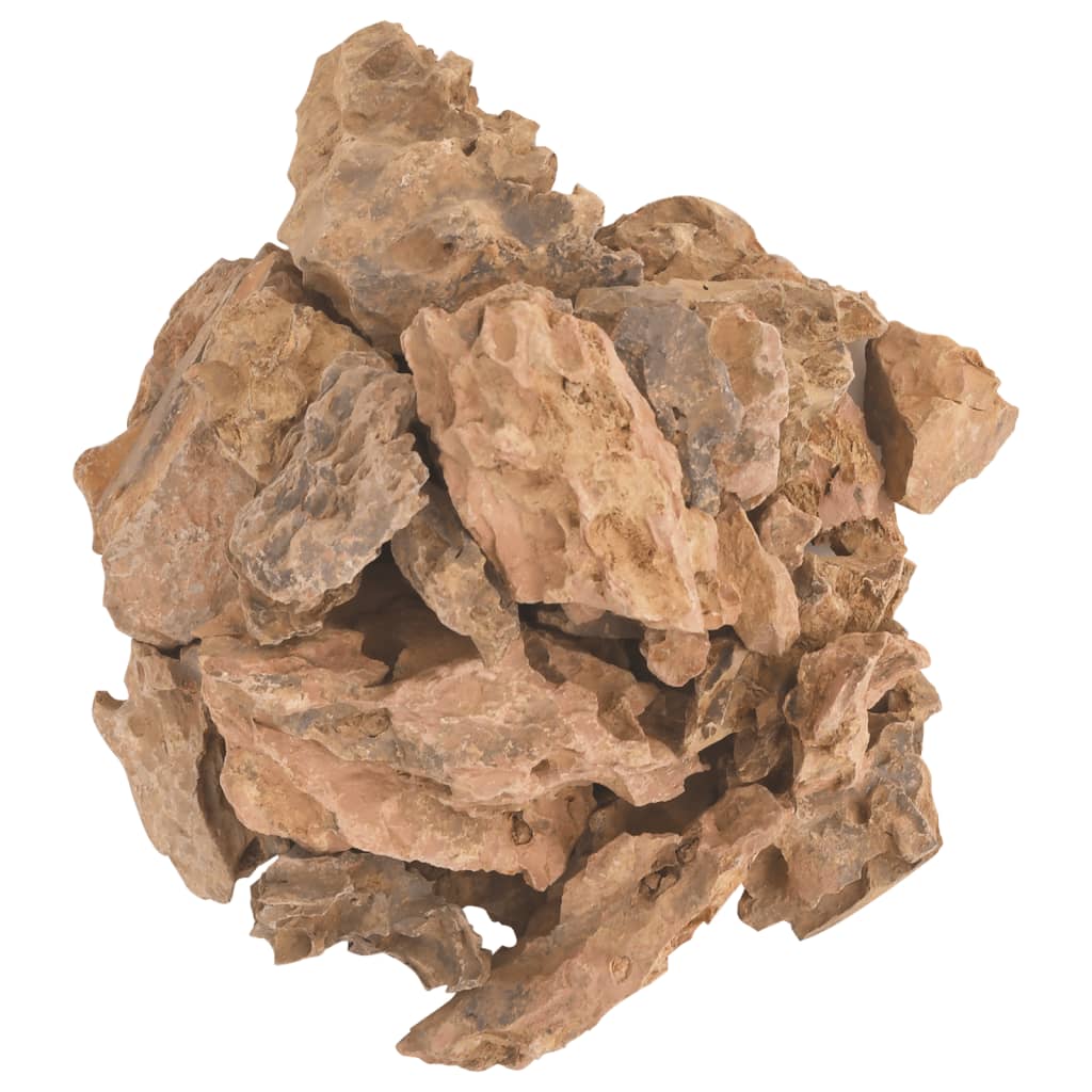vidaXL pūķu akmeņi, 10 kg, brūni, 1-10 cm