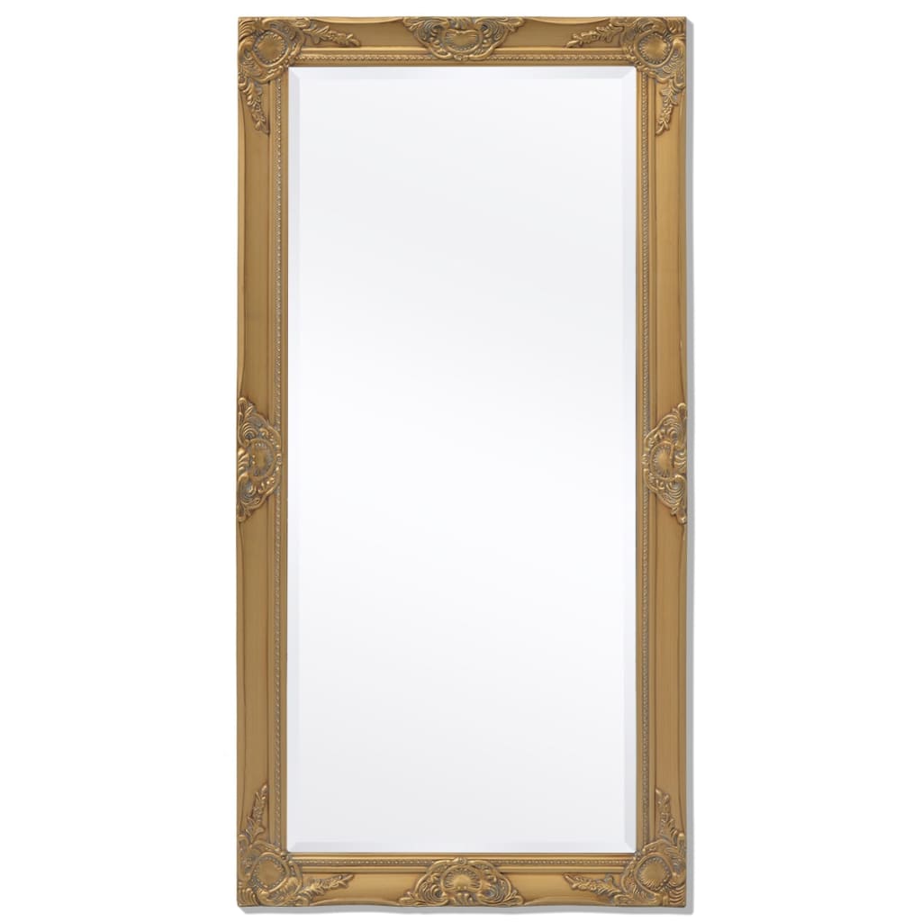 vidaXL sienas spogulis, 120x60 cm, baroka stils, zelta krāsā