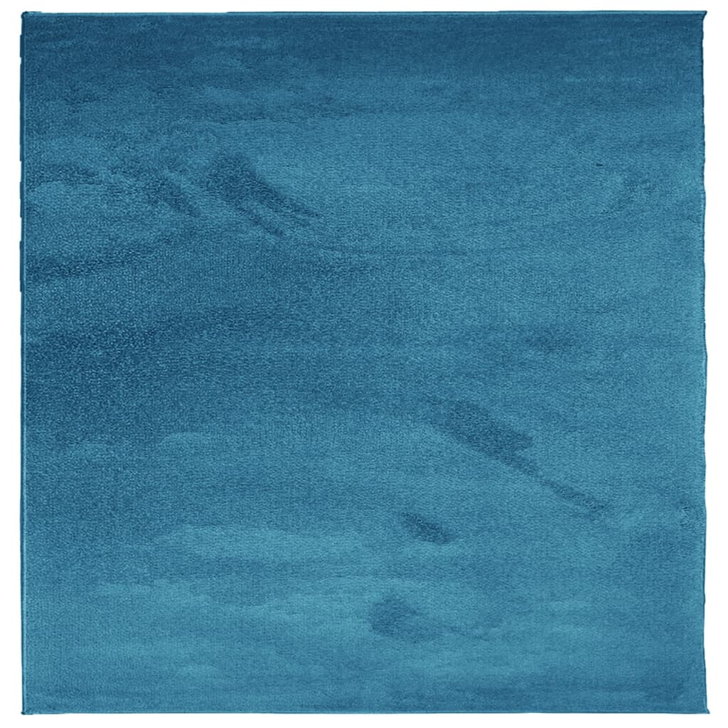 vidaXL paklājs OVIEDO, īsa spalva, mīksts, tirkīzzils, 240x240 cm