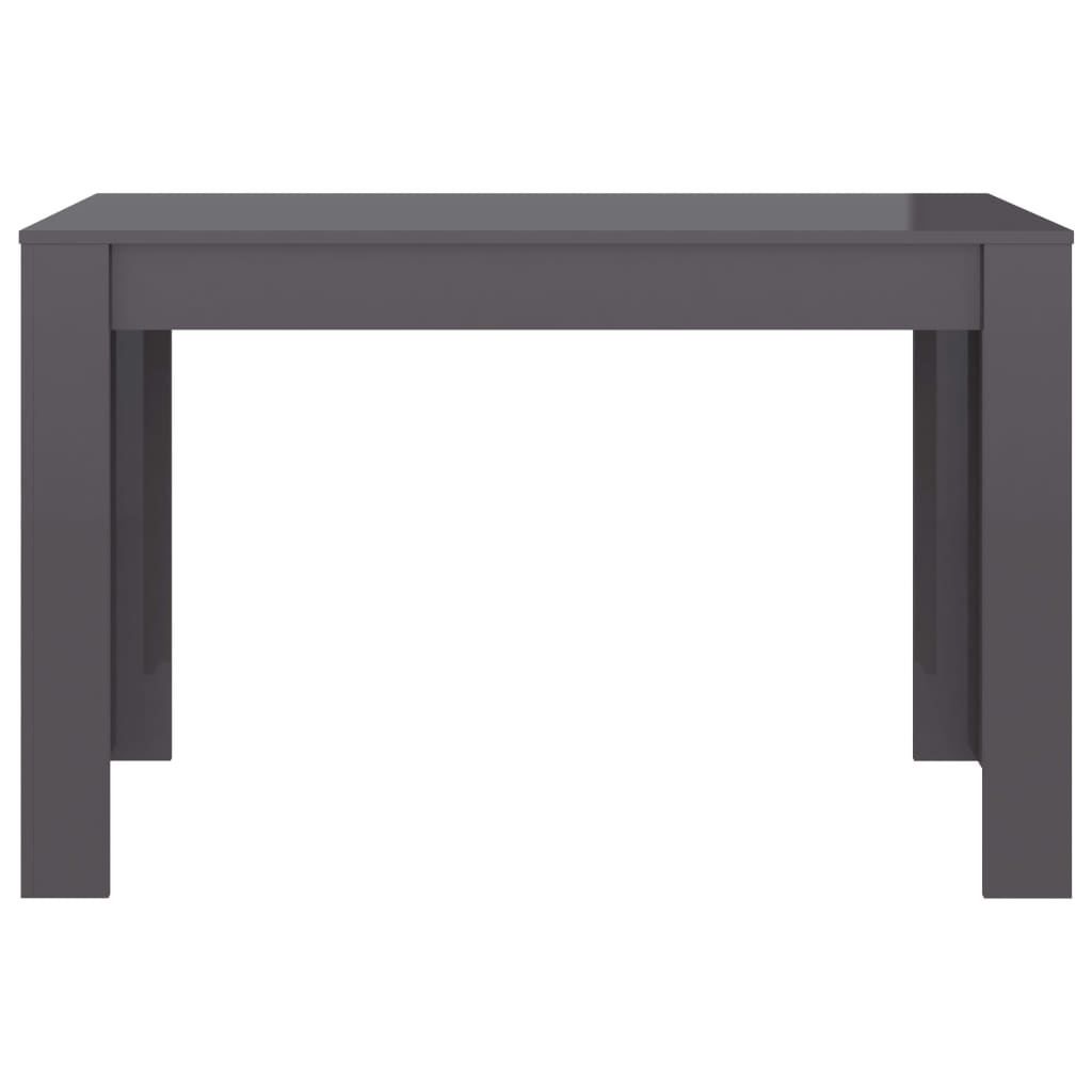 vidaXL virtuves galds, 120x60x76 cm, spīdīgi pelēks, skaidu plāksne