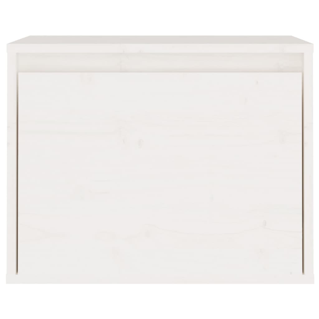 vidaXL sienas skapītis, balts, 45x30x35 cm, priedes masīvkoks