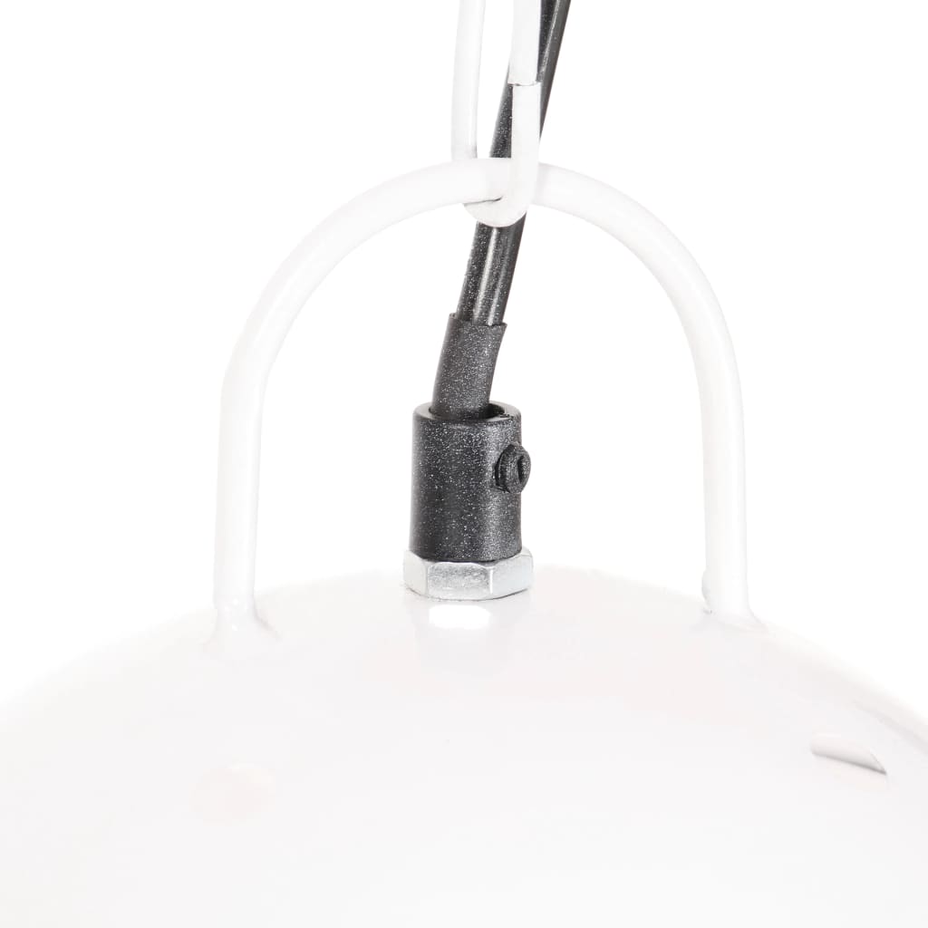 vidaXL griestu lampa, industriāls dizains, balta, 25 W, 42 cm, E27