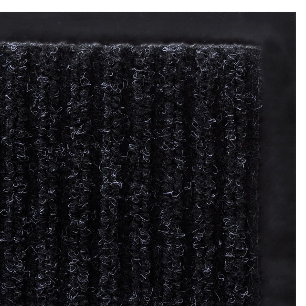 vidaXL durvju paklājs, melns, 117x220 cm, PVC