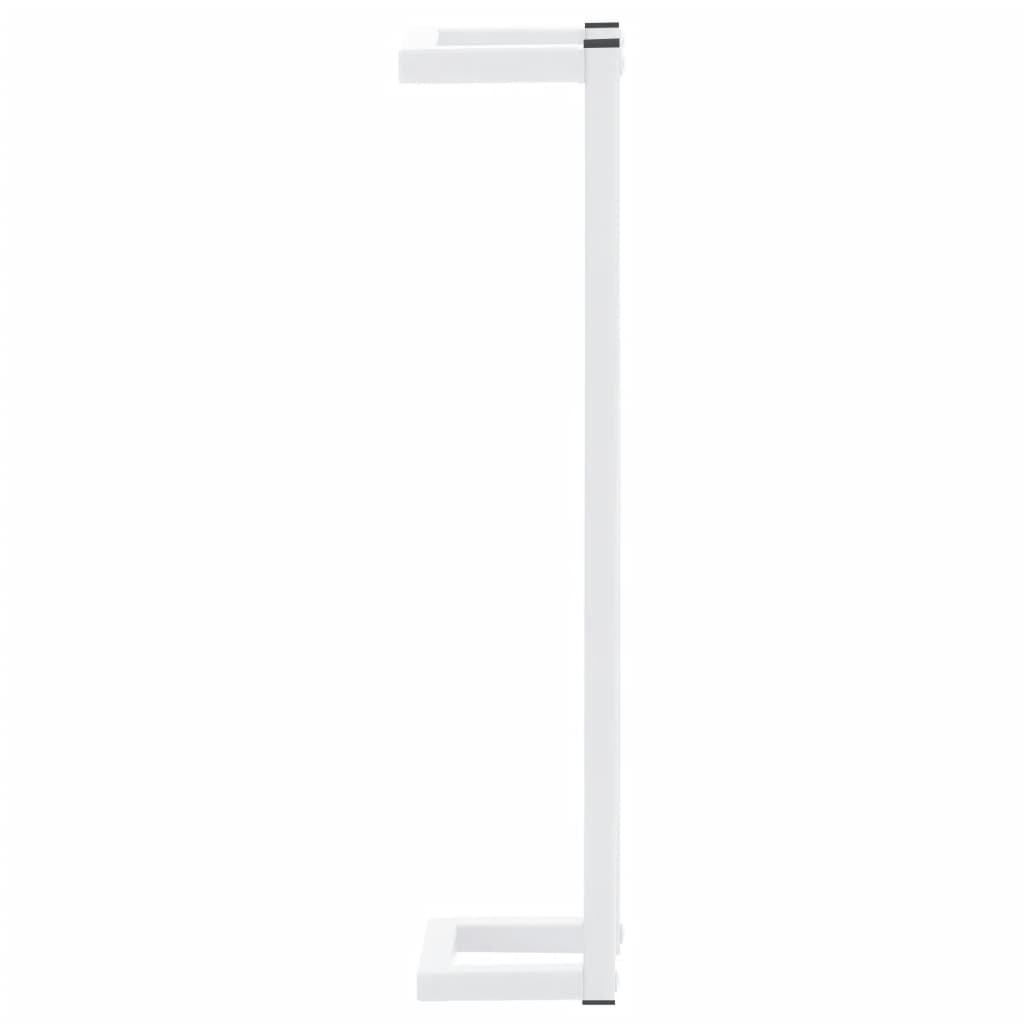 vidaXL dvieļu turētājs, balts, 12,5x12,5x60 cm, tērauds