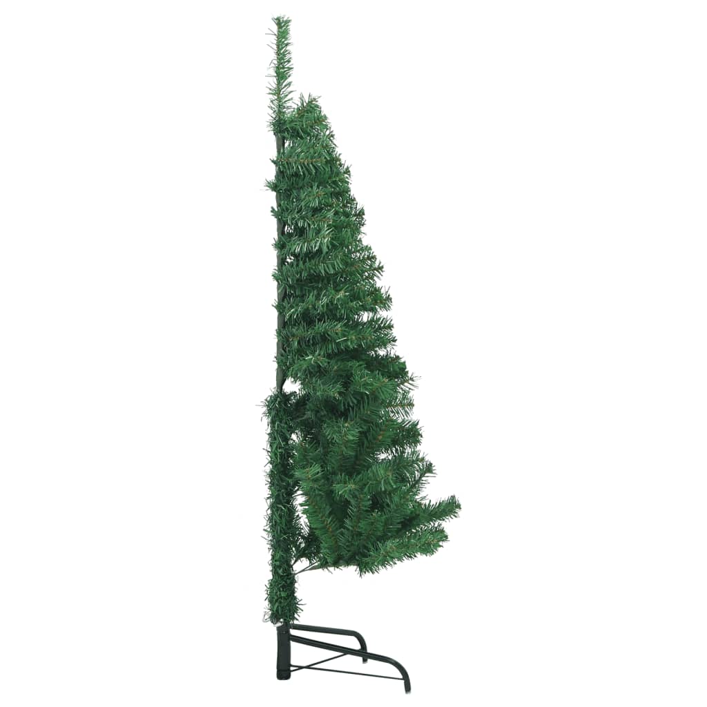 vidaXL mākslīgā Ziemassvētku egle, stūra, zaļa, 150 cm, PVC