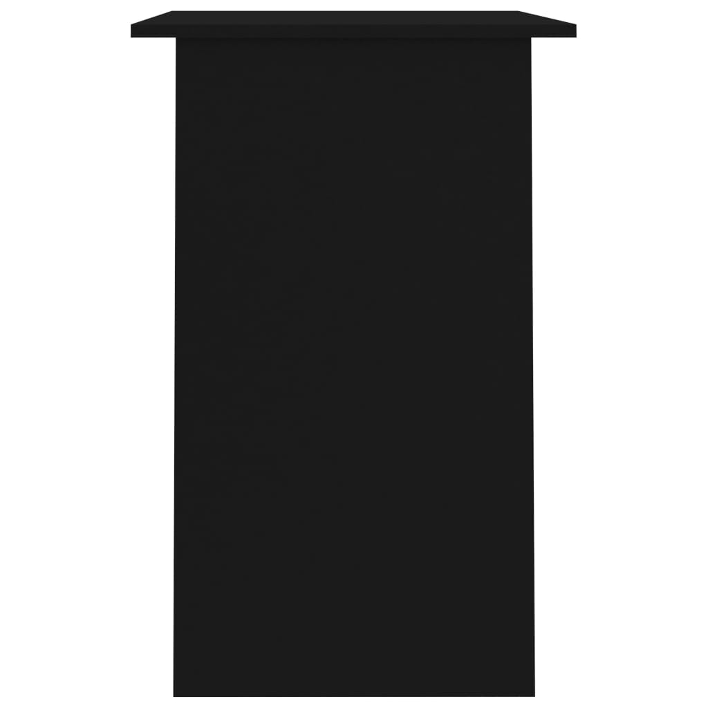 vidaXL rakstāmgalds, melns, 90x50x74 cm, skaidu plāksne