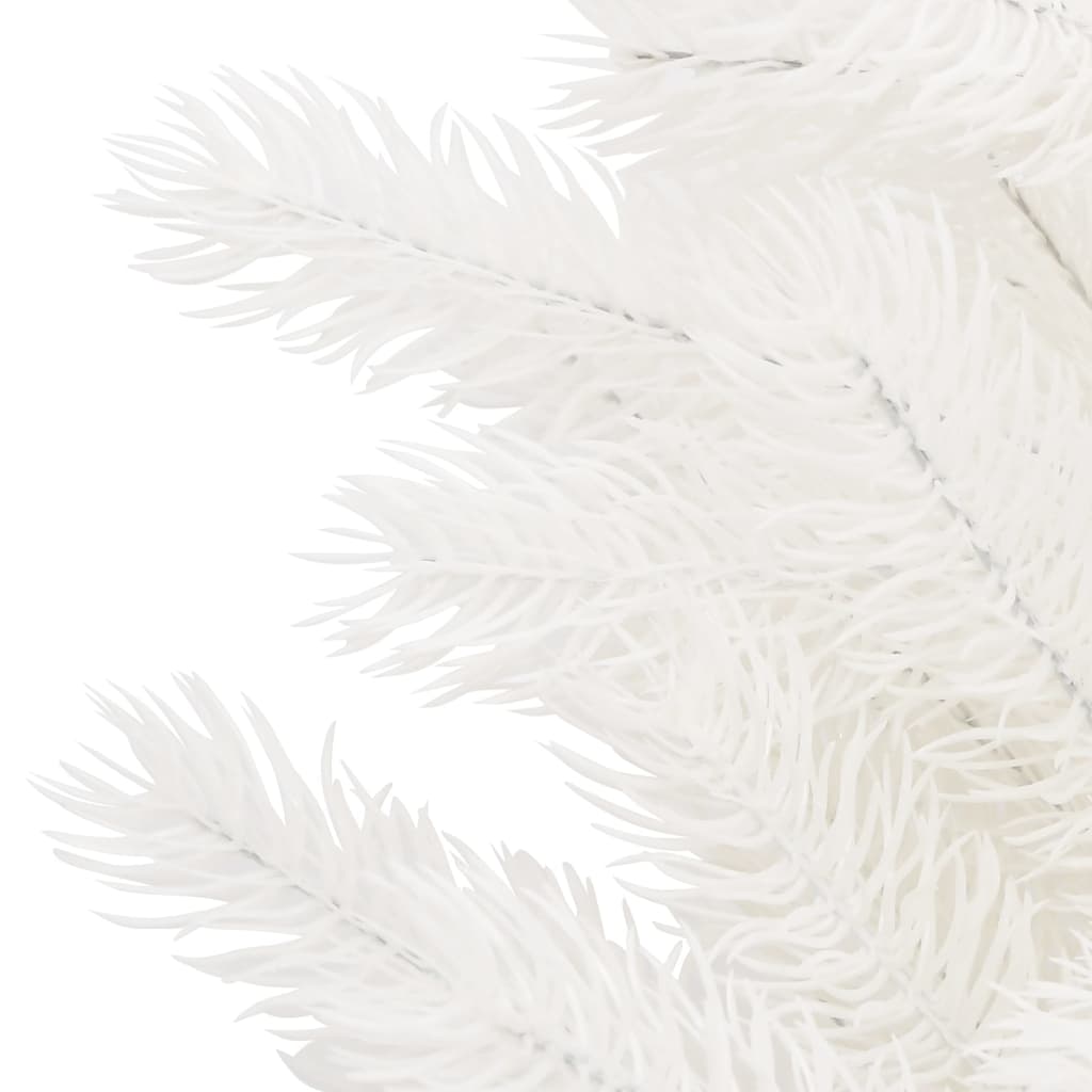 vidaXL izgaismota Ziemassvētku egle, balta, 65 cm